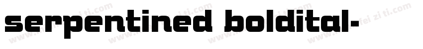 serpentined boldital字体转换